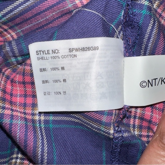 Spao x Sailor Moon Shorts Womens Small Purple Plaid Pleated Moon Logo Mini Skort - Picture 6 of 9